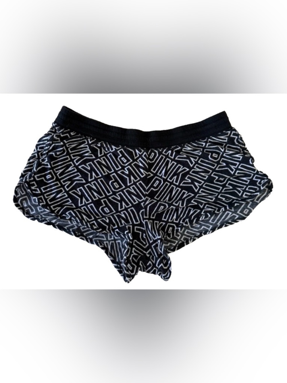 PINK Victoria's Secret Black & White Logo Sleep Bottom Shorts
